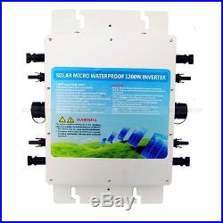 Pure Sine 1.2KW waterproof grid tie inverter With MPPT 230V For Solar pannel