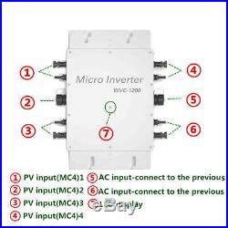 1.2KW 24V Pure Sine Wave Wasserdicht Grid Tie Inverter With MPPT/APL Function
