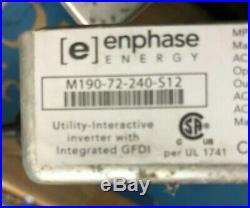 10 pack Enphase M190 Grid Tie Solar Micro Inverter Used