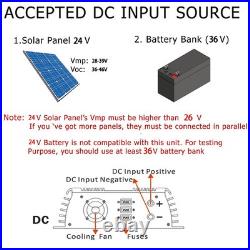 1000/1400W MPPT Grid Tie Solar Inverter 24/36V DC to 110V/220V AC Pure Sine Wave