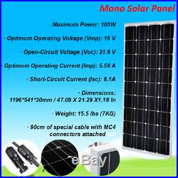 1000W 1KW Home Grid Tie Solar System 10PCS 100W Solar Panel System with Inverter