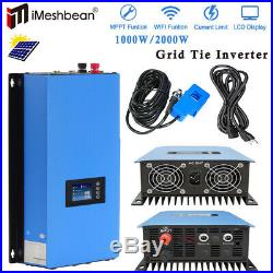 1000W 2000W Grid Tie Solar Inverter Limiter/Wifi Port DC 22-60V/45-90V PV Kit