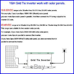 1000W Grid Tie Inverter MPPT Pure Sine Wave DC10.8-30V Solar Input AC110V Output