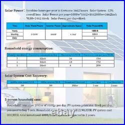 1000W Grid Tie Inverter Power Limiter DC25-60V Solar Input AC110V/240V Auto S