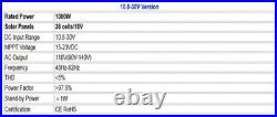 1000W Grid Tie Inverter Pure Sine Wave Stackable MPPT Solar Power 10.8-30V DC In
