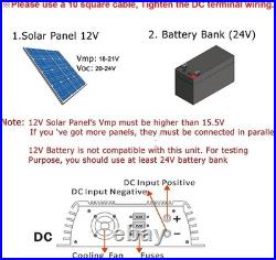 1000W Grid Tie Inverter Stackable MPPT Pure Sine Wave DC15-28V Solar Input