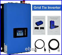 1000W Grid Tie Inverter Stackable with Power Limiter DC26-60V to AC110/220V Auto