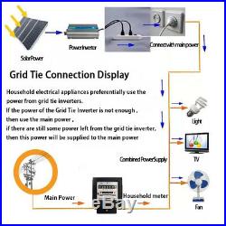 1000W Grid Tie Solar Power Inverter 110V/220V Output MPPT Pure Sine Wave