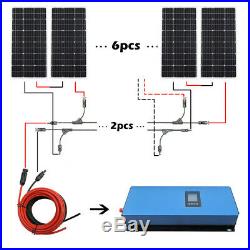1000W Grid Tie Solar Power System 10pcs 100W Solar Panel 1KW Inverter Home Power