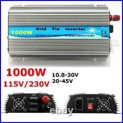 1000W MPPT Grid Tie Solar Inverter Pure Sine Wave DC10.8-30V/22-45V to AC230V