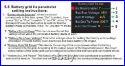 1000W Solar Inverter Grid Tie withLimiter 230V Pure Sine Wave for 24V Battery MPPT