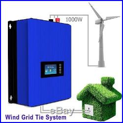 1000W Wind Power Grid Tie Inverter DC/AC 22V-60V 45-90V 3 Phase windmill turbine