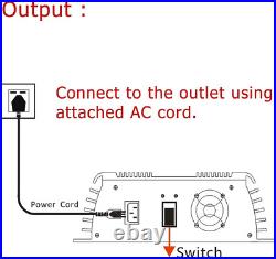 1000W on Grid Tie Inverter MPPT Stackable Pure Sine Wave DC15-28V to AC90V-140V