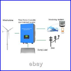 10KW Power Grid Tie Inverter For Wind Turbine 50Hz/60Hz 220V/380V With Dump Load