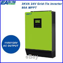 110V Grid Tie Inverter 6Kva 24V Solar Inverter 4000W MPPT Hybrid Inverters 40A