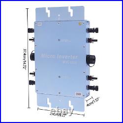110V Solar Micro Inverter 1200W Grid Tie MPPT Pure Sine Wave DC to AC Waterproof