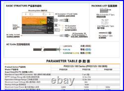 120/180/260/350/500/600With700W MPPT Micro Grid Tie Solar Inverter Power Converter