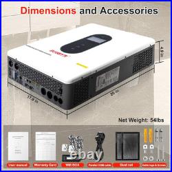 12000W Hybrid Solar Inverter 48V DC to AC, MPPT, Grid-Tie/Off-Grid Power
