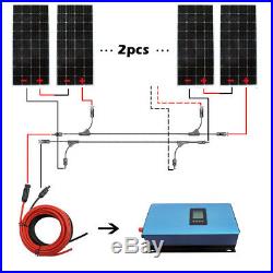 1200W 6195W Grid Tie Mono Solar Kit 1000W Grid Tie Inverter RV Home Farm Power