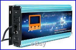 1200W Grid Tie Inverter 102V-158V DC/110V AC With LCD Meter&MPPT For Solar Panel