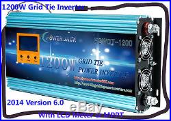 1200W Grid Tie Inverter 102V-158VDC/110VAC With 3.5LCD&MPPT For 96V Solar Panel