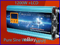 1200W Grid Tie Inverter 28V-48VDC/110VAC With 3.5LCD & MPPT Charger Solar Panel
