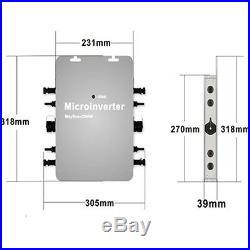 1200W MPPT Solar Micro Grid Tie Inverter IP65 DC 10.5-50V AC90-260V 50/60Hz