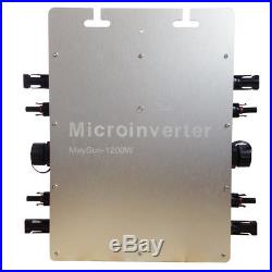 1200W MPPT Waterproof Solar Grid Tie Inverter DC22-50V to AC Power Inverter IP65
