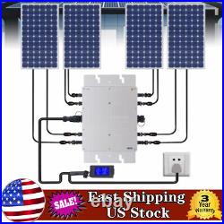1200W Micro Solar Panel Smart Inverter Pure Sine Wave MPPT Grid Tie Inversor New