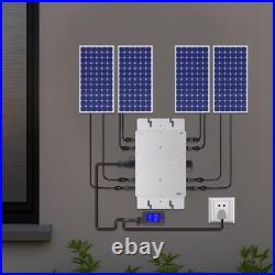 1200W Micro Solar Panel Smart Inverter Pure Sine Wave MPPT Grid Tie Inversor New