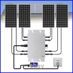 1200W Micro Solar Panel Smart Inverter Pure Sine Wave MPPT Grid Tie Inversor New