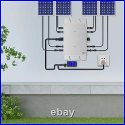1200W Micro Solar Panel Smart Inverter Pure Sine Wave MPPT Grid Tie Inversor New