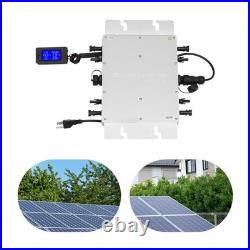 1200W Micro Solar Panel Smart Inverter Pure Sine Wave MPPT Grid Tie Inversor New