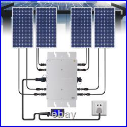 1200W Micro Solar Panel Smart Inverter Pure Sine Wave MPPT Grid Tie Inversor USA