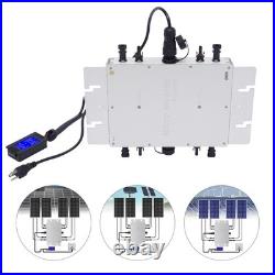 1200W Micro Solar Panel Smart Inverter Pure Sine Wave MPPT Grid Tie Inversor USA