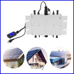 1200W Micro Solar Panel Smart Inverter Pure Sine Wave MPPT Grid Tie Inversor USA