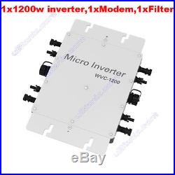 1200W Solar Grid Tie Inverter MPPT(1 Inverter, 1 Modem, and 1 Filter)