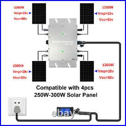 300W-1200W Solar Grid Tie Inverter DC18-50V for 36V PV Panel Micro Inverter IP65 