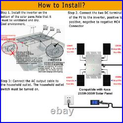 1200W Solar Grid Tie Inverter Waterproof IP65 DC28-50V Pure Sine Wave Inverter
