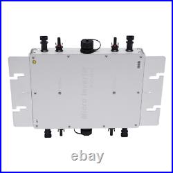 1200W Solar Grid Tie Micro Inverter Pure Sine Wave LCD IP65 110V Silver for Home