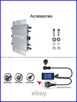 1200W Solar Grid Tie Micro Inverter WVC1200 AC Data Monitoring Display Screen