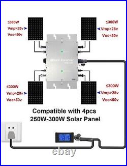 1200W Solar Grid Tie Micro Inverter WVC1200 AC Data Monitoring Display Screen