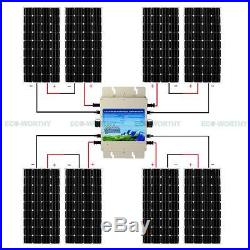 1200W Solar Kit 8160W Mono Pv Panel + 1200W Grid Tie Inverter+Reactive meter