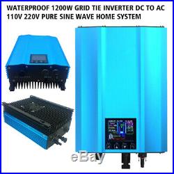 1200W Waterproof Grid Tie Inverter DC To AC 110V 220V Pure Sine Wave Home System