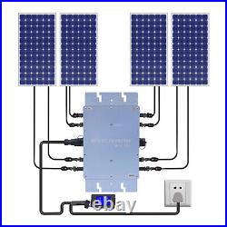 1200W Waterproof Solar Panel Kit Solar Micro Inverter Grid Tie MPPT DC 17V-50V