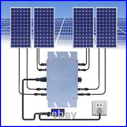 1200W Waterproof Solar Panel Kit Solar Micro Inverter Grid Tie MPPT DC 17V-50V