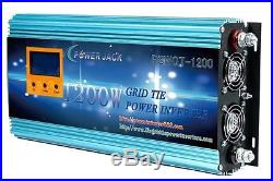 1200w grid tie power inverter dc 28-48v to ac 110v for solar panel+LCD, MPPT