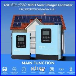120A MPPT Solar Charger Controller 12V24V36V 48V 60V 72V 84V 96V Battery PV 230V
