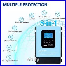120A MPPT Solar Charger Controller 12V24V36V 48V 60V 72V 84V 96V Battery PV 230V