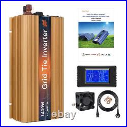 1400W Grid Tie Micro Solar Inverter AC 120V/220V MPPT Solar Panel System Home